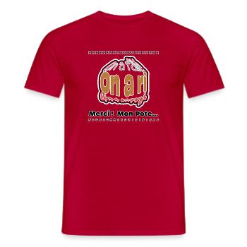 On a ri Merci Mon Pot Graphic - T-shirt homme - rouge - Devant - AI Model Male 178 dark (178cm)