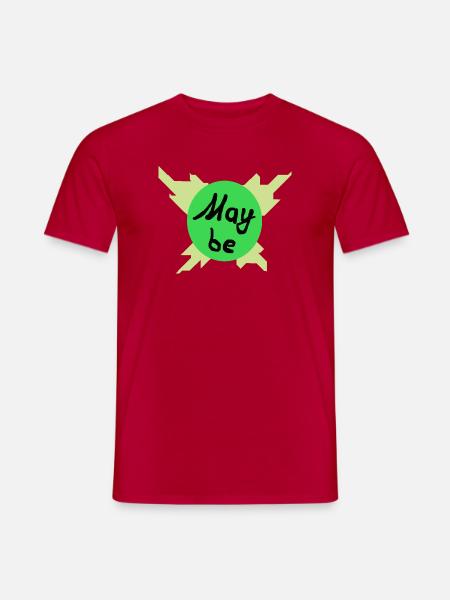 May be – Grüner Kreis Grafik - Männer T-Shirt - Rot