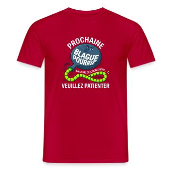 Prochaine Blague Pourrie Chargement Humour - T-shirt homme - rouge - Devant - AI Model Male 178 dark (178cm)