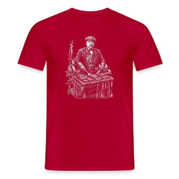 Grover Cleveland BBQ Grilling - Men's T-Shirt - red - Front - AI Model Male 178 dark (178cm)