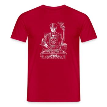 Millard Fillmore beim Grillen BBQ - Männer T-Shirt - Rot - Vorne - AI Model Male 178 dark (178cm)