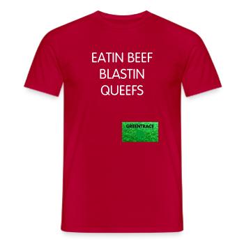 Beef Blastin Queefs - Männer T-Shirt - Rot - Vorne - AI Model Male 178 dark (178cm)
