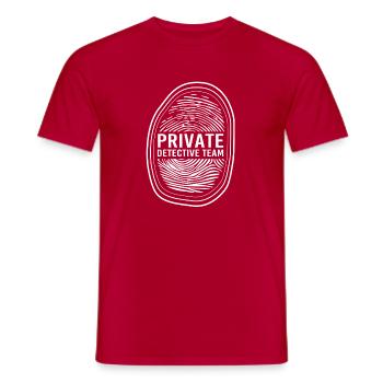 Détective - T-shirt homme - rouge - Devant - AI Model Male 178 dark (178cm)