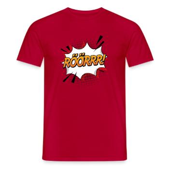 Rrööörrr - Männer T-Shirt - Rot - Vorne - AI Model Male 178 dark (178cm)