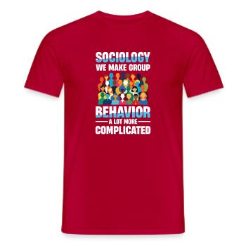 Groupe de sociologie Comportement sociologie Nous créons - T-shirt homme - rouge - Devant - AI Model Male 178 dark (178cm)
