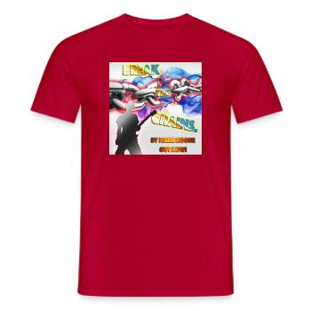 Briser les chaînes par Mark Noone - T-shirt homme - rouge - Devant - AI Model Male 178 dark (178cm)