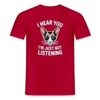 Oriental Shorthair Gift Cats Sayings - Men's T-Shirt - red - Front - AI Model Male 178 dark (178cm)