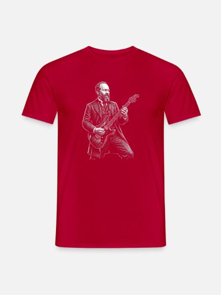 James A Guitar - Men's T-Shirt - red