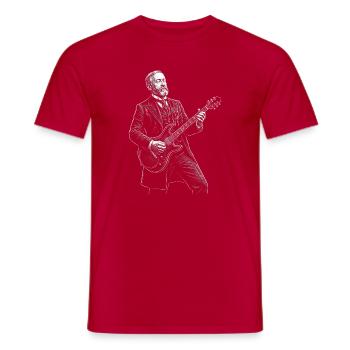 Benjamin Harrison Gitarre - Männer T-Shirt - Rot - Vorne - AI Model Male 178 dark (178cm)