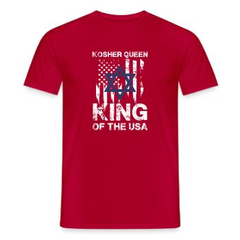 Reine casher King Of The USA Flag Star - T-shirt homme - rouge - Devant - AI Model Male 178 dark (178cm)