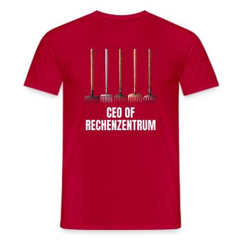 CEO of Rechenzentrum Gärtner Garten Gartenarbeit - Männer T-Shirt - Rot - Vorne - AI Model Male 178 dark (178cm)