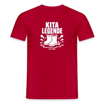 Kita Legend depuis 2023 – Gummistiefel Comic - T-shirt homme - rouge - Devant - AI Model Male 178 dark (178cm)