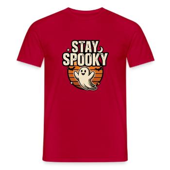 Halloween fantôme mignon – Reste effrayant - T-shirt homme - rouge - Devant - AI Model Male 178 dark (178cm)