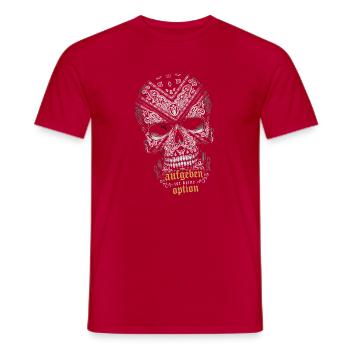 Ornament-Totenkopf: Keine Option - Männer T-Shirt - Rot - Vorne - AI Model Male 178 dark (178cm)