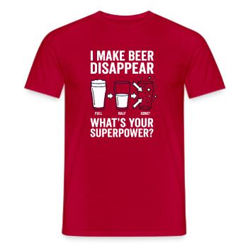 I'm Making Beer Disappear Craft Beer - Men's T-Shirt - red - Front - AI Model Male 178 dark (178cm)