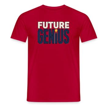 Student Motivation – Future Genius - Men's T-Shirt - red - Front - AI Model Male 178 dark (178cm)