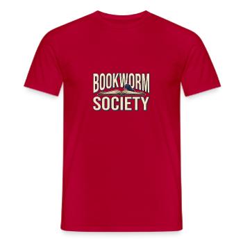 Bücherliebhaber – Bücherwurm-Gesellschaft - Männer T-Shirt - Rot - Vorne - AI Model Male 178 dark (178cm)