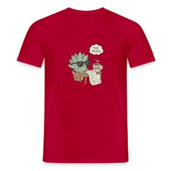 Büro Stress Pflanze - Männer T-Shirt - Rot - Vorne - AI Model Male 178 dark (178cm)