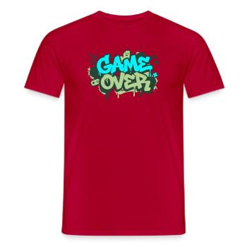 Game Over Graffiti Logo - Männer T-Shirt - Rot - Vorne - AI Model Male 178 dark (178cm)