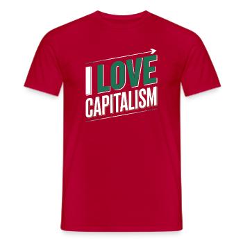 I Love Capitalism Unternehmer Aktien Kapitalismus - Männer T-Shirt - Rot - Vorne - AI Model Male 178 dark (178cm)