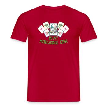 Mahjong Spiel Social Club Mahjong Ära - Männer T-Shirt - Rot - Vorne - AI Model Male 178 dark (178cm)