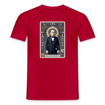 William McKinley Tarotkarte - Männer T-Shirt - Rot - Vorne - AI Model Male 178 dark (178cm)