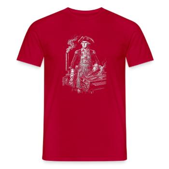 George Washington beim BBQ Grillen - Männer T-Shirt - Rot - Vorne - AI Model Male 178 dark (178cm)