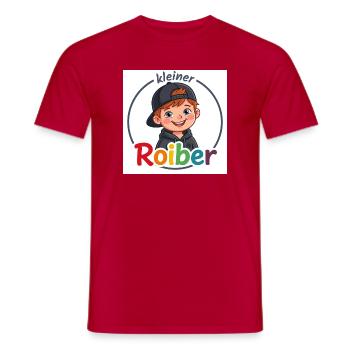 Kleiner Roiber Cartoon – Kindermotiv - Männer T-Shirt - Rot - Vorne - AI Model Male 178 dark (178cm)