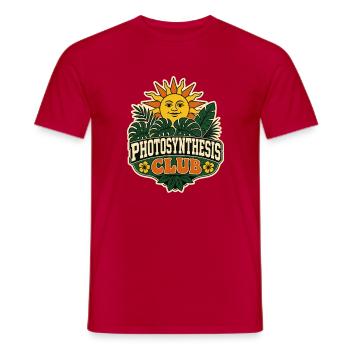 Photosynthesis Club – Retro Pflanzen Sonne - Männer T-Shirt - Rot - Vorne - AI Model Male 178 dark (178cm)