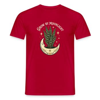 Grow by Moonlight – Mystische Sansevieria - Männer T-Shirt - Rot - Vorne - AI Model Male 178 dark (178cm)