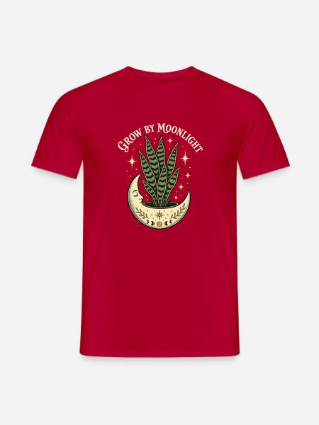Grow by Moonlight – Mystical Sansevieria - Men's T-Shirt - red