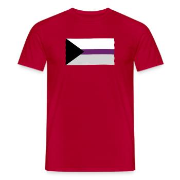 Demisexuelle Pride Flagge - Männer T-Shirt - Rot - Vorne - AI Model Male 178 dark (178cm)