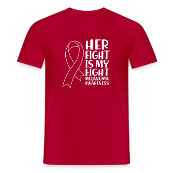 Hautkrebs Melanom - Männer T-Shirt - Rot - Vorne - AI Model Male 178 dark (178cm)