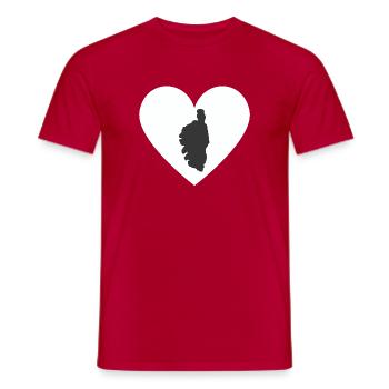 Herz von Korsika - Männer T-Shirt - Rot - Vorne - AI Model Male 178 dark (178cm)