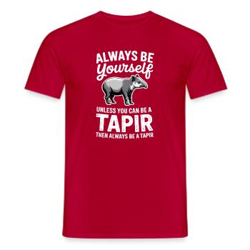 Tapire Sprüche Tapir Lustiges Tapire Geschenk - Männer T-Shirt - Rot - Vorne - AI Model Male 178 dark (178cm)