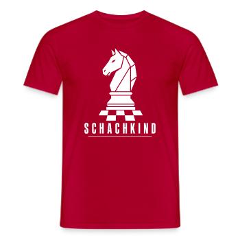 Schachkind – Schach Spieler Springer Motiv Vektor - Männer T-Shirt - Rot - Vorne - AI Model Male 178 dark (178cm)