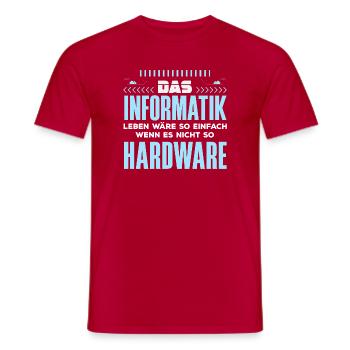 Informatik Hardware Spruch - Männer T-Shirt - Rot - Vorne - AI Model Male 178 dark (178cm)