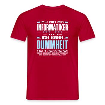Informatiker Dummheit Reparieren - Männer T-Shirt - Rot - Vorne - AI Model Male 178 dark (178cm)