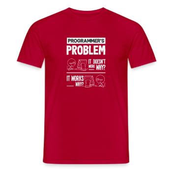 Problème de programmeur en informatique - T-shirt homme - rouge - Devant - AI Model Male 178 dark (178cm)
