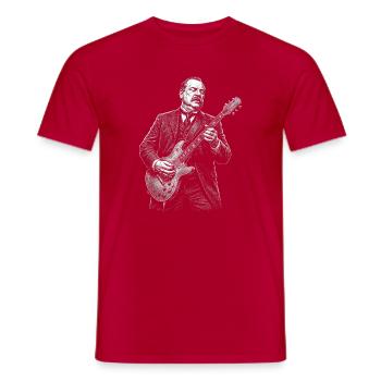 Grover Cleveland Gitarre - Männer T-Shirt - Rot - Vorne - AI Model Male 178 dark (178cm)