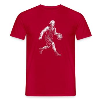 Thomas Jefferson Basketball - Männer T-Shirt - Rot - Vorne - AI Model Male 178 dark (178cm)