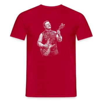 Theodore Roosevelt Taft Gitarre - Männer T-Shirt - Rot - Vorne - AI Model Male 178 dark (178cm)
