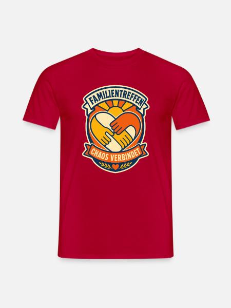 Familienfest Herzverbindet Chaos - Männer T-Shirt - Rot