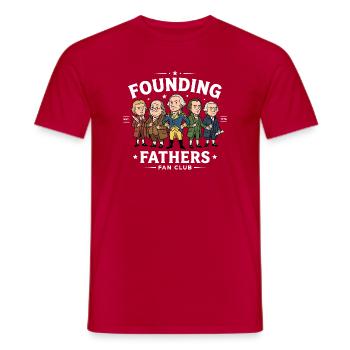Club de fans des Pères fondateurs Pères fondateurs drôles - T-shirt homme - rouge - Devant - AI Model Male 178 dark (178cm)