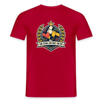 Ein Team Ein Takt Ein Ziel Mannschaft Teamgeist - Männer T-Shirt - Rot - Vorne - AI Model Male 178 dark (178cm)