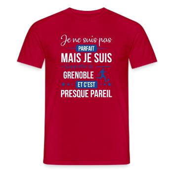 Je Ne Suis Pas Parfait Mais Je Suis Supporter D... - T-shirt homme - rouge - Devant - AI Model Male 178 dark (178cm)