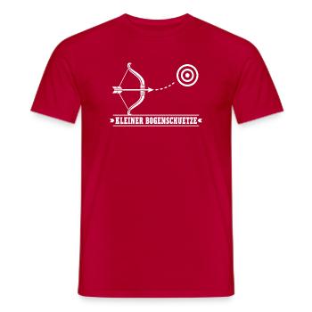Kleiner Bogenschütze – Bogenschießen Pfeil Bogen - Männer T-Shirt - Rot - Vorne - AI Model Male 178 dark (178cm)