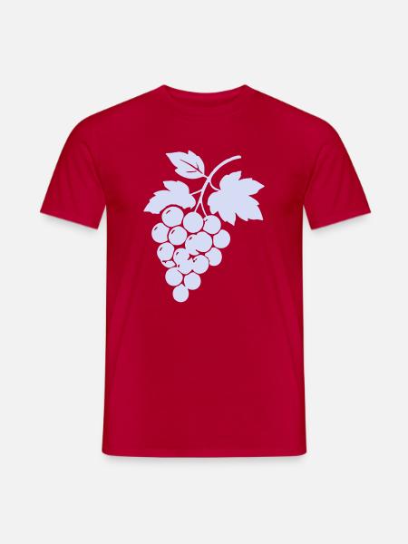 Trauben-Silhouette im Flieder - Männer T-Shirt - Rot