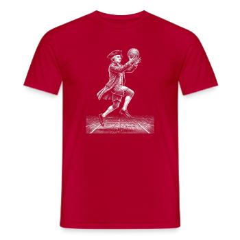 John Adams Basketball - Männer T-Shirt - Rot - Vorne - AI Model Male 178 dark (178cm)
