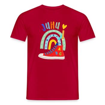 Schulkind  - Männer T-Shirt - Rot - Vorne - AI Model Male 178 dark (178cm)